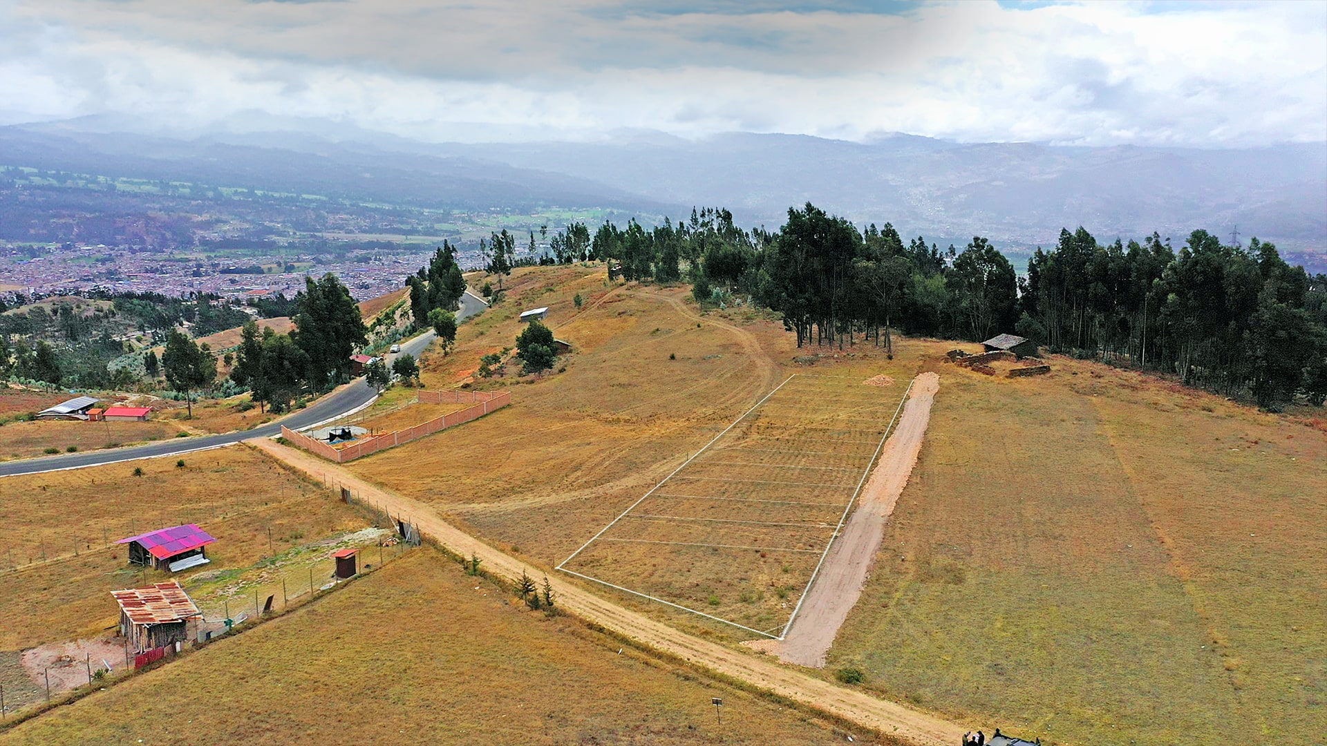Vista aérea de la distribución referencial de Portal del Cumbe